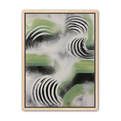 Curved bands in drifting haze