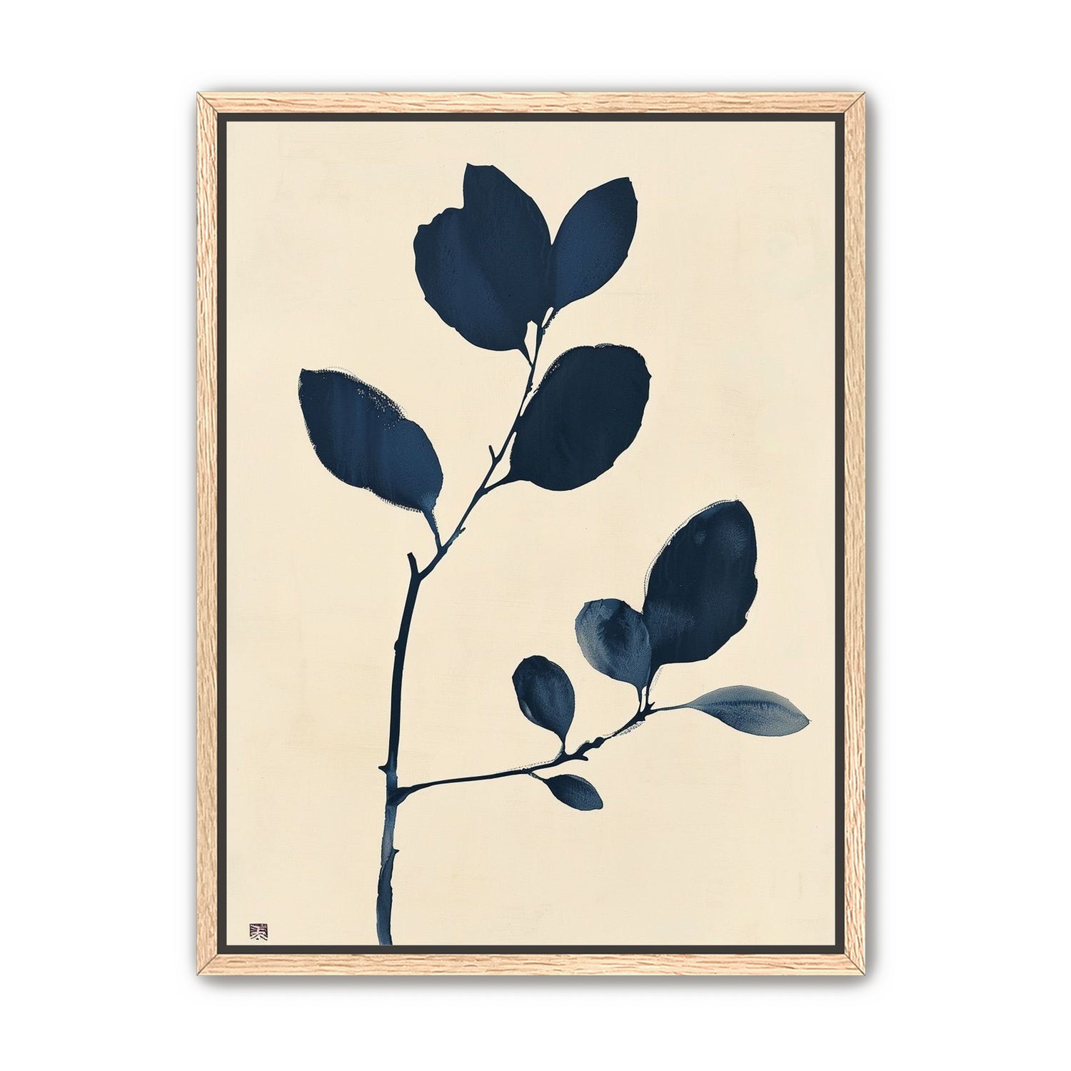 Ink leaves on bare stem