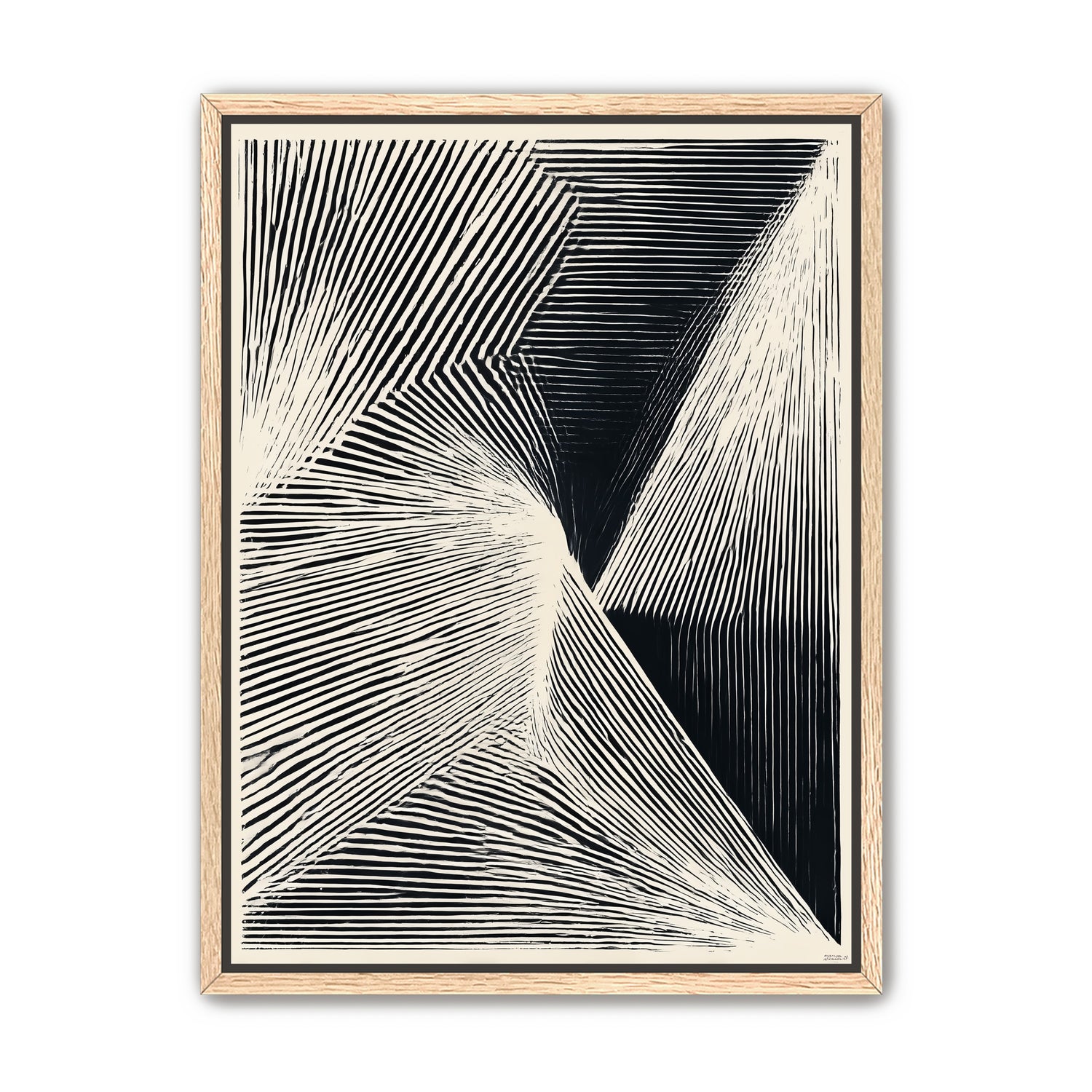 Where the lines break inward