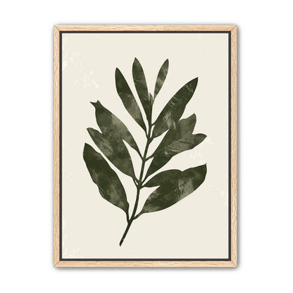 Still branch on pale paper