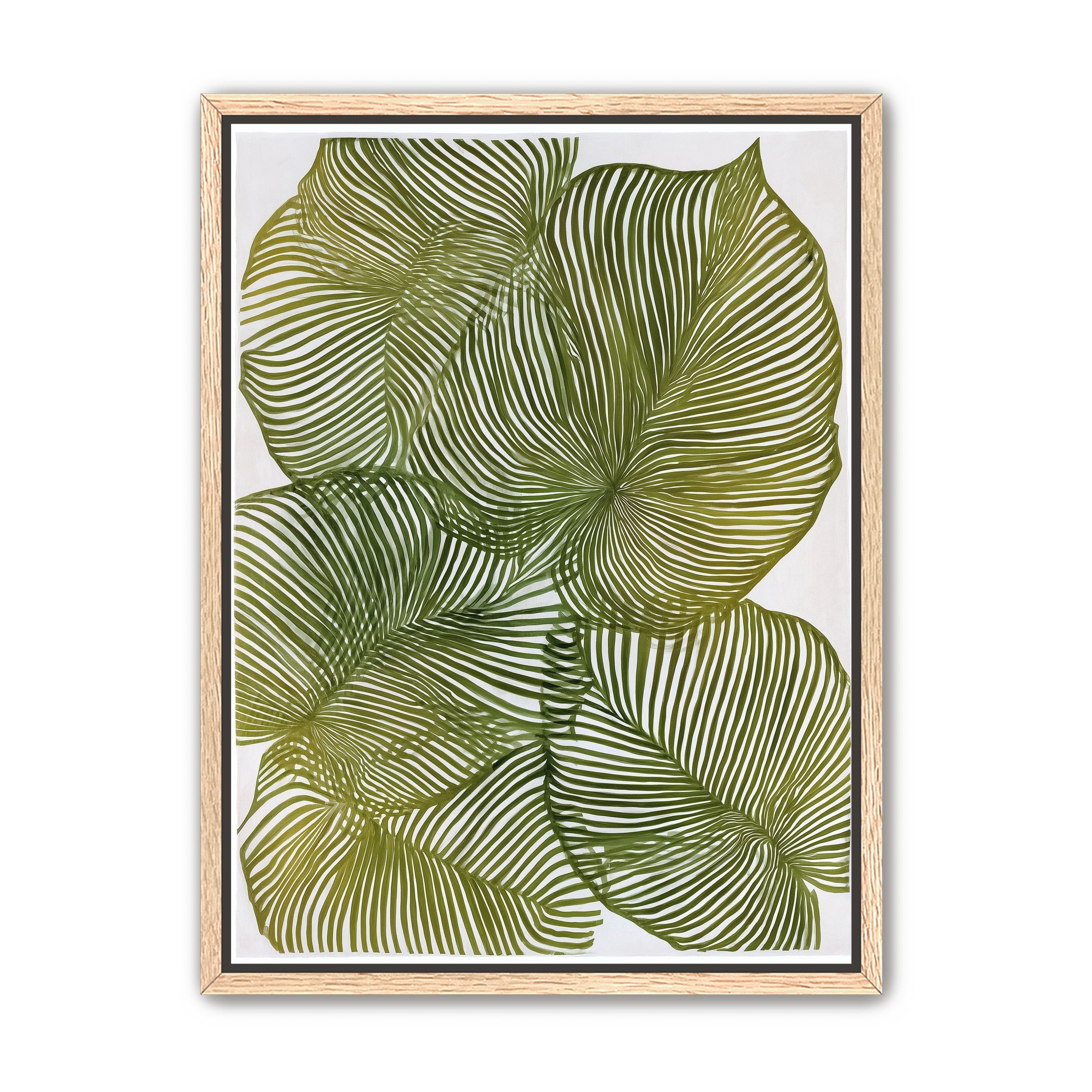 Palm leaves pressed together