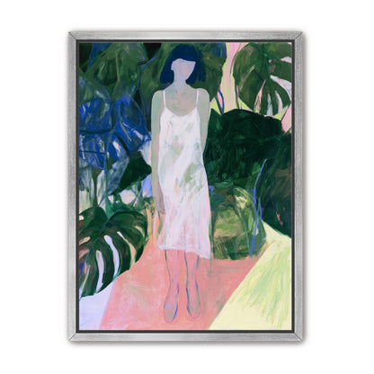 White slip in green shade
