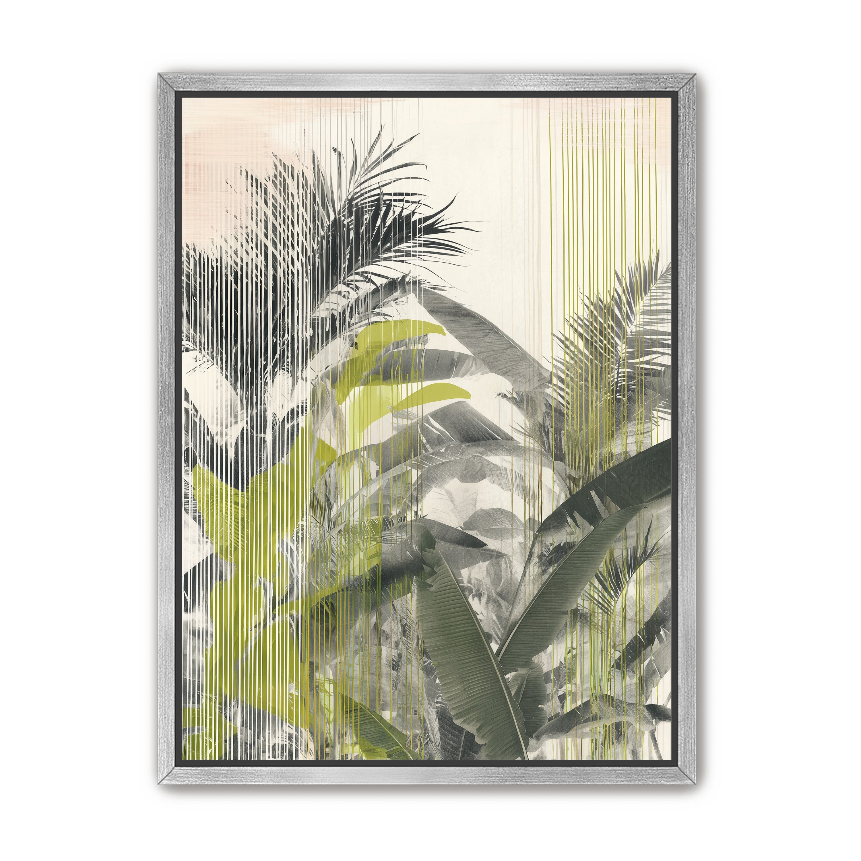 Chartreuse rain through palms