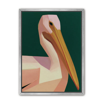 A pelican within green silence