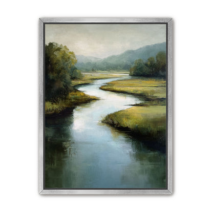 Pale sky in the river