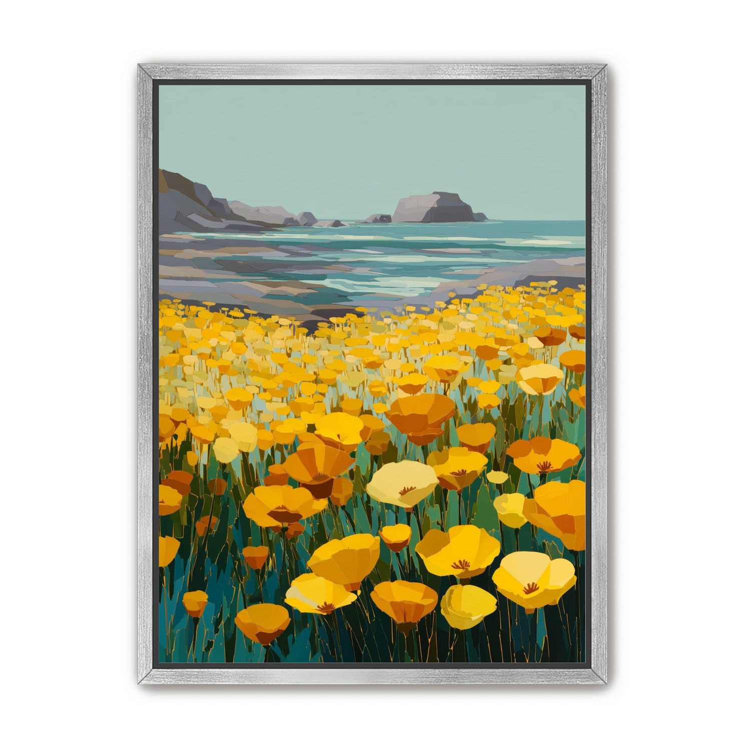 Poppy Field Facing the Pacific