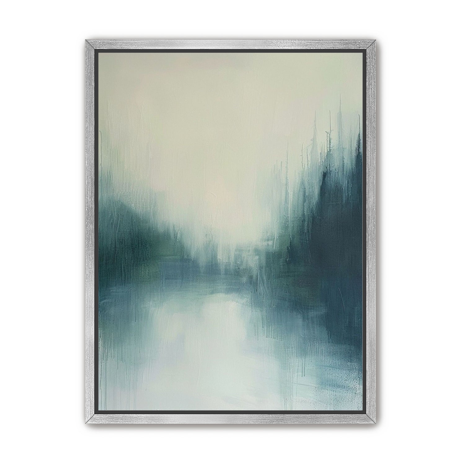 Pale sun over still water