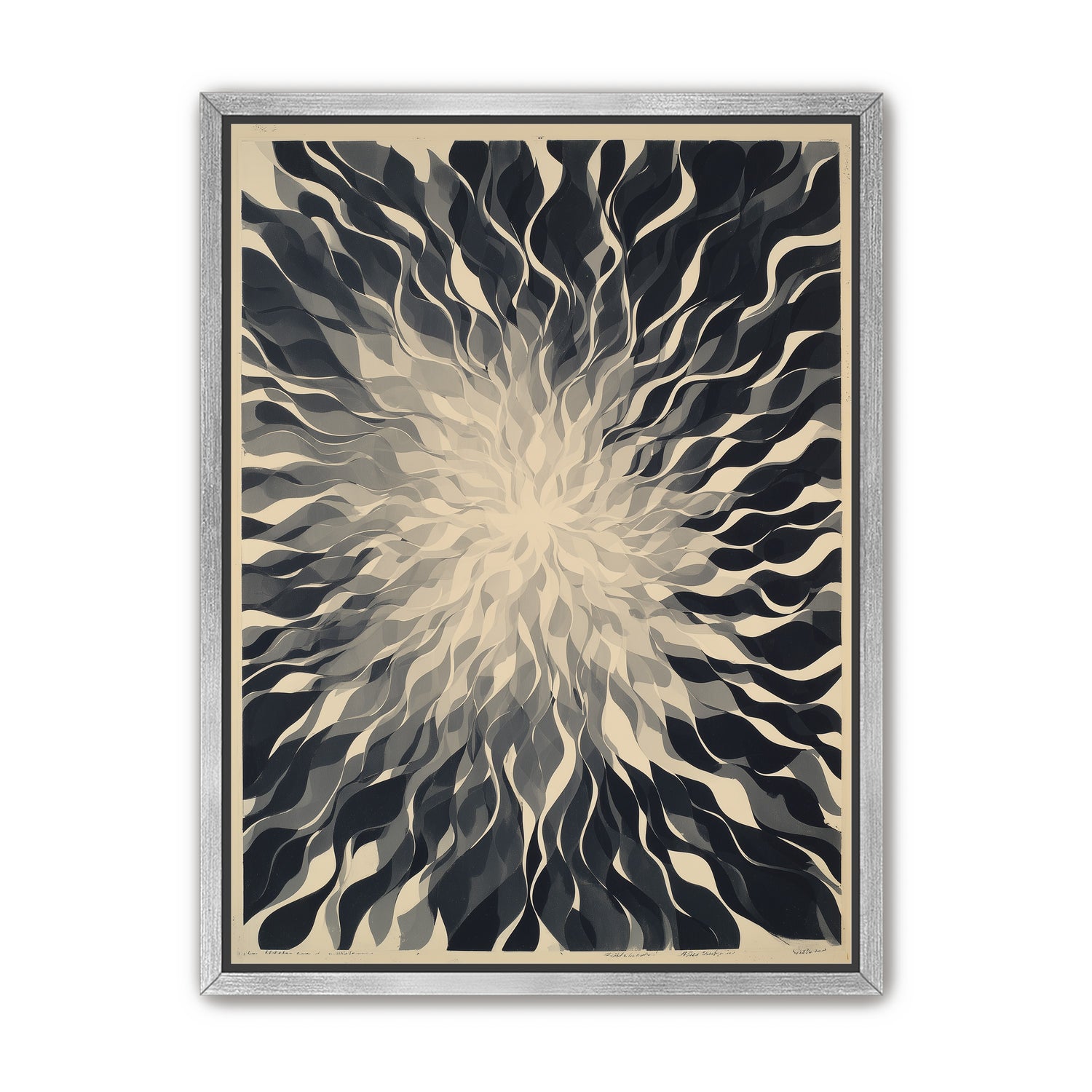 Pale center in black sweep