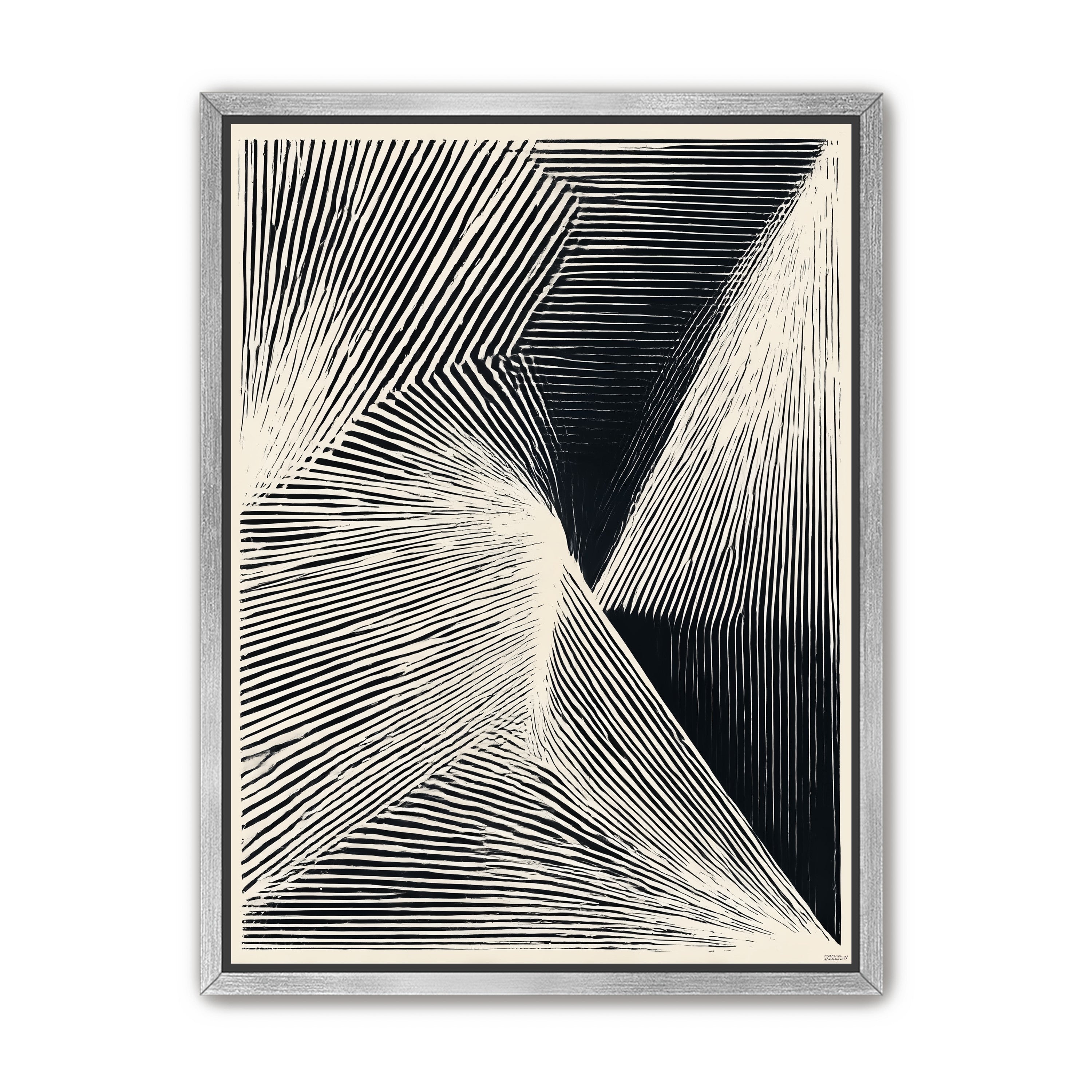 Where the lines break inward