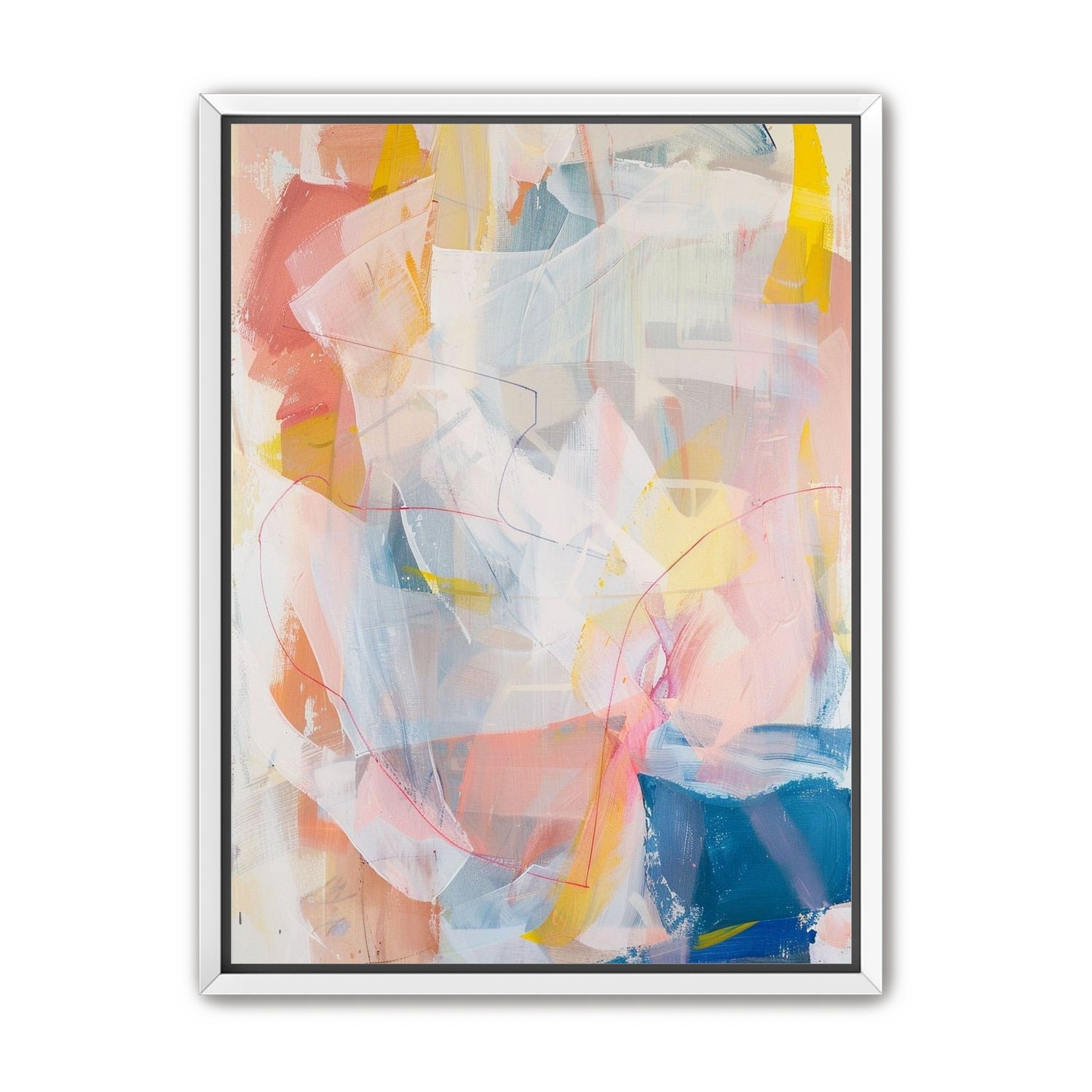 Non-Representational: Pale layers with a red loop