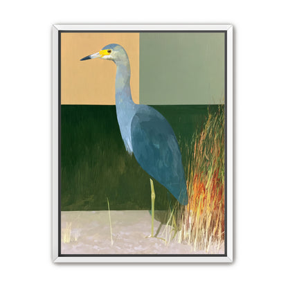 A heron beside the reeds