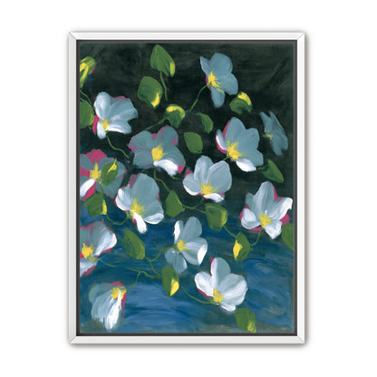 Pale blooms on black