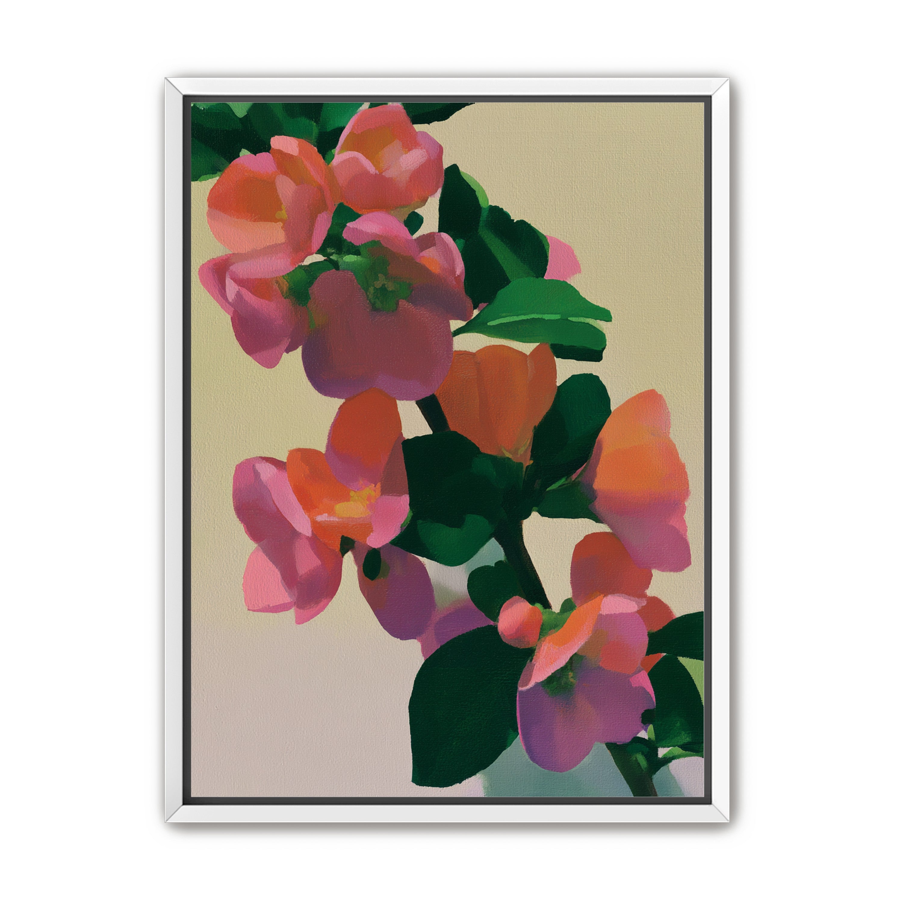 Flowers among dark leaves
