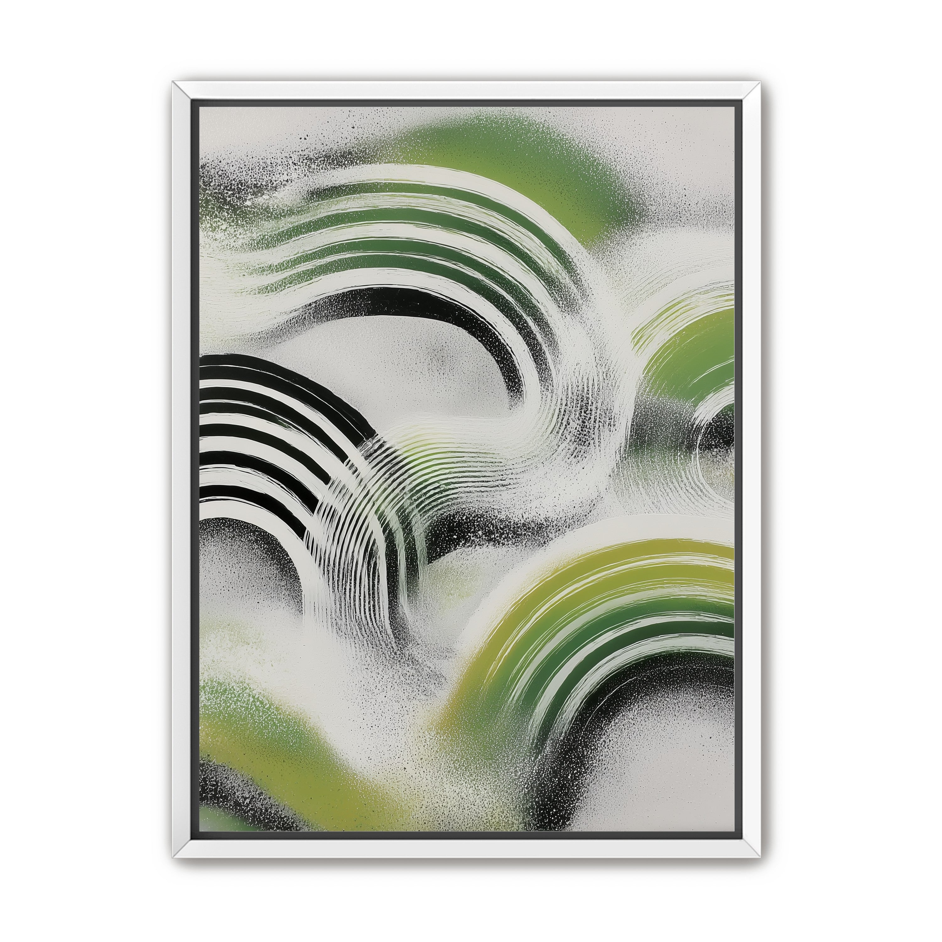 Green arcs across the haze