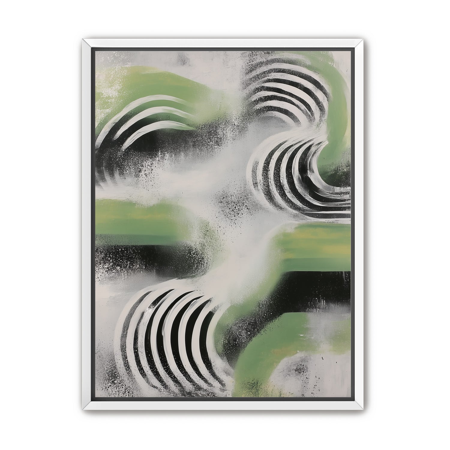 Curved bands in drifting haze