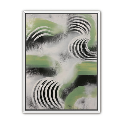 Curved bands in drifting haze
