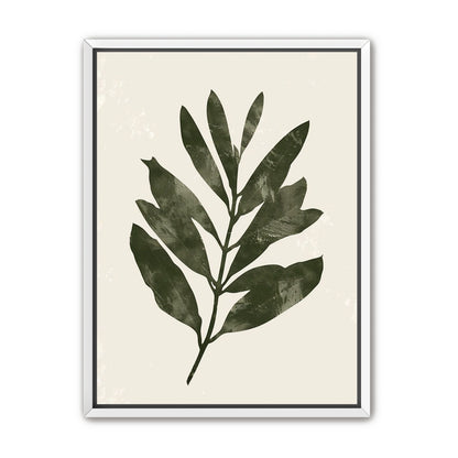 Still branch on pale paper