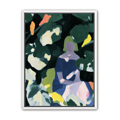 Figure in garden shadows