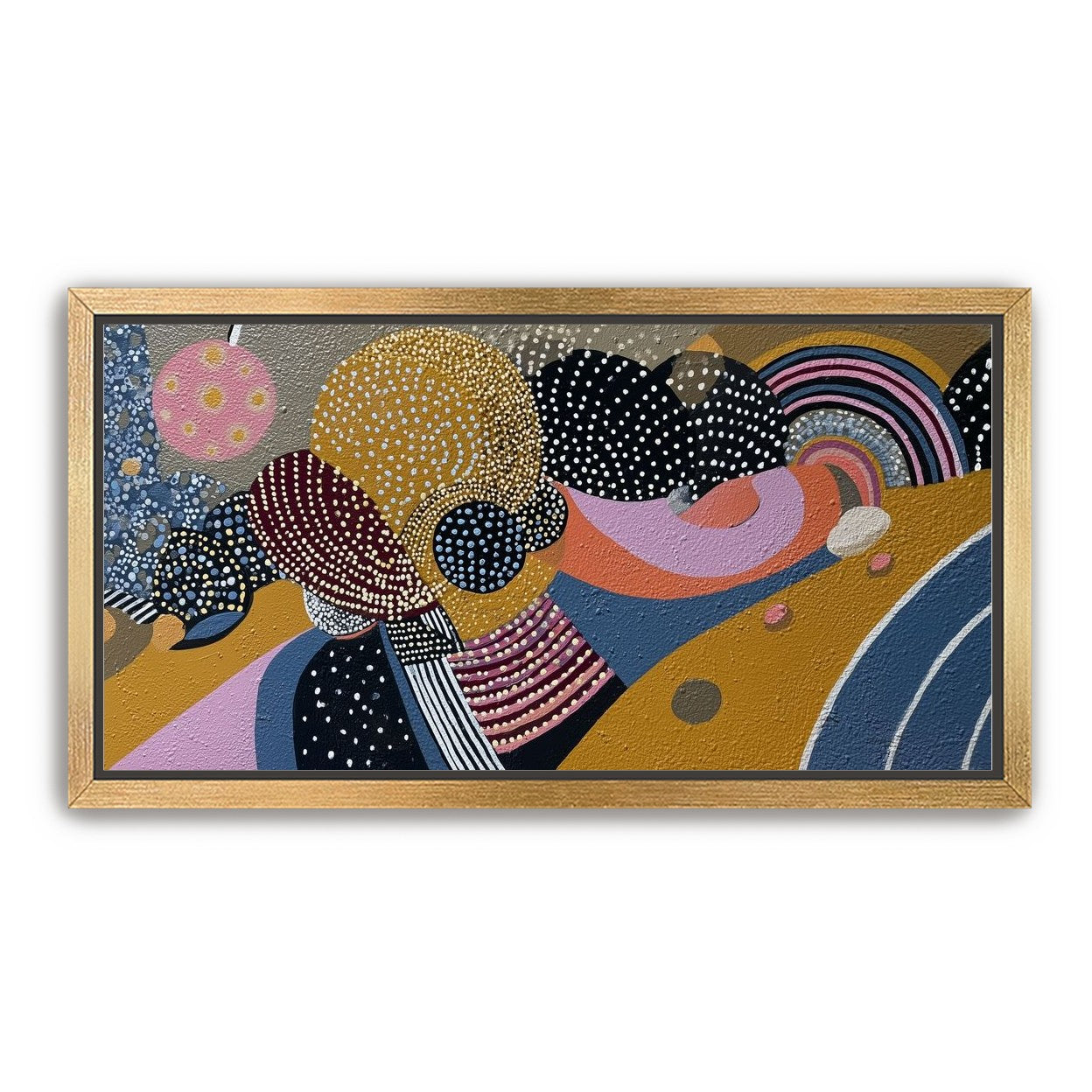 Overlapping Dotted Shapes