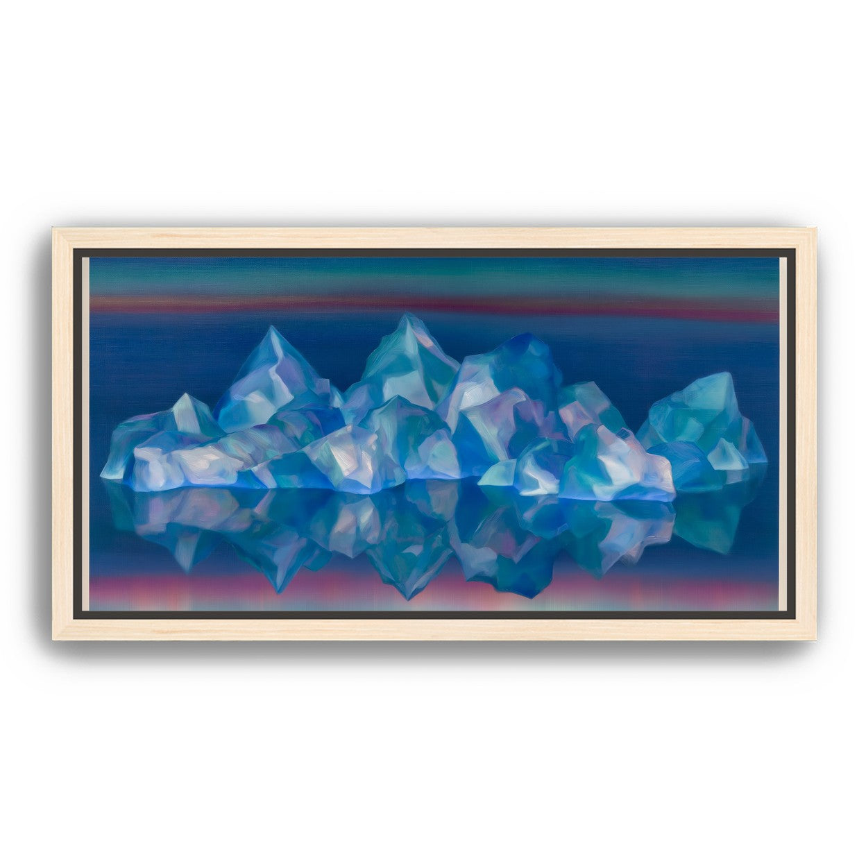 Icebergs in banded twilight