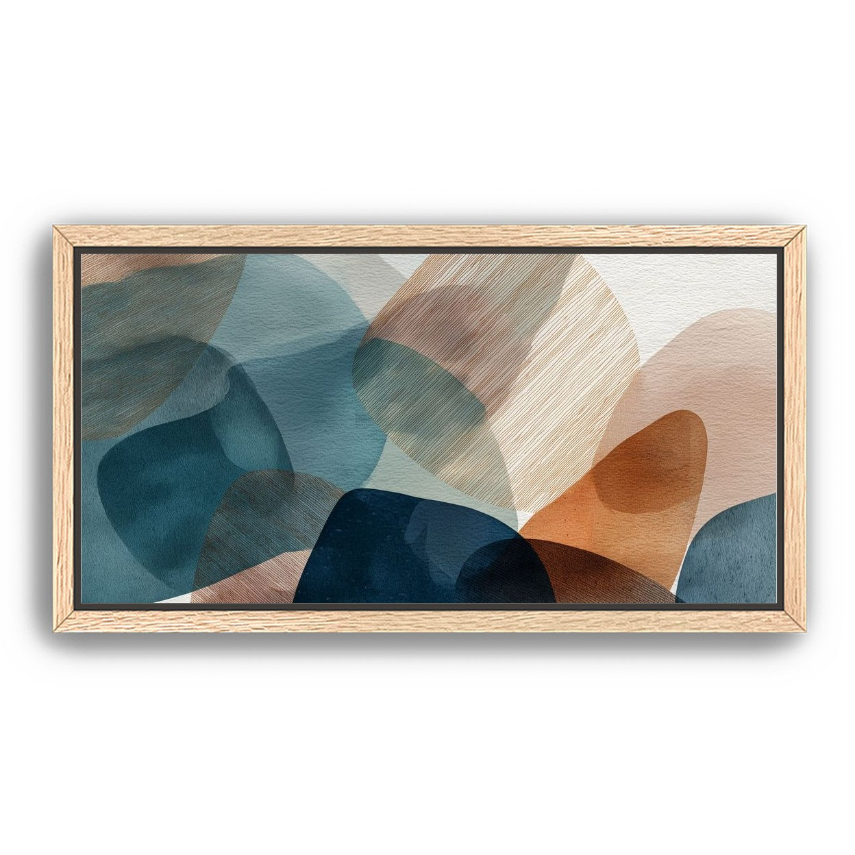 Translucent Ovals with Diagonal Grain