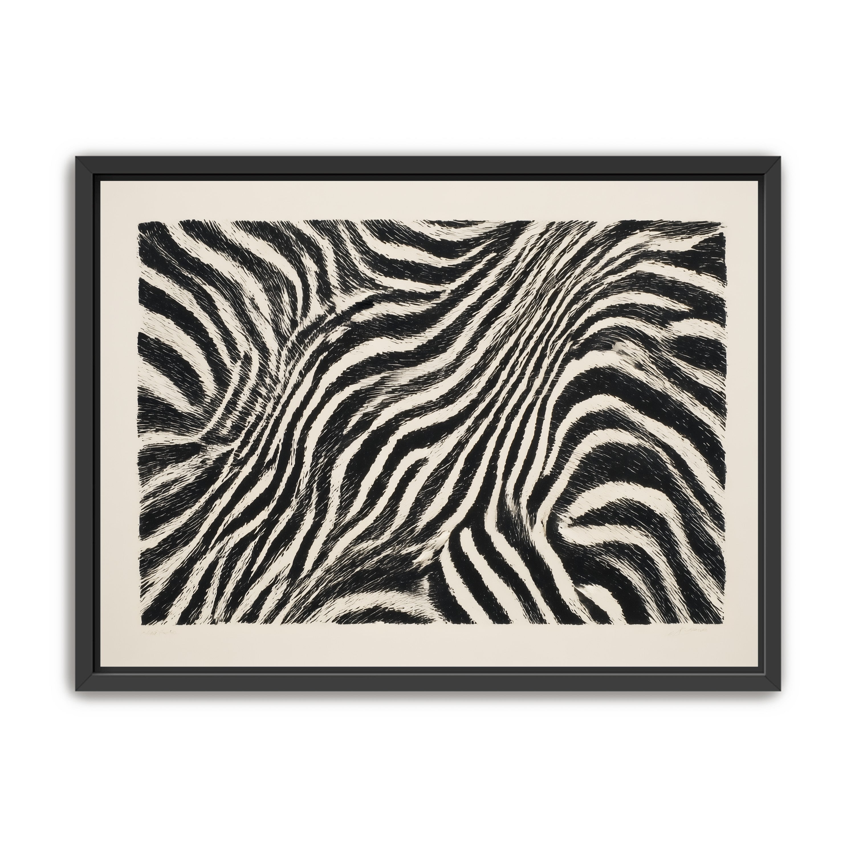 Zebra stripes across the frame
