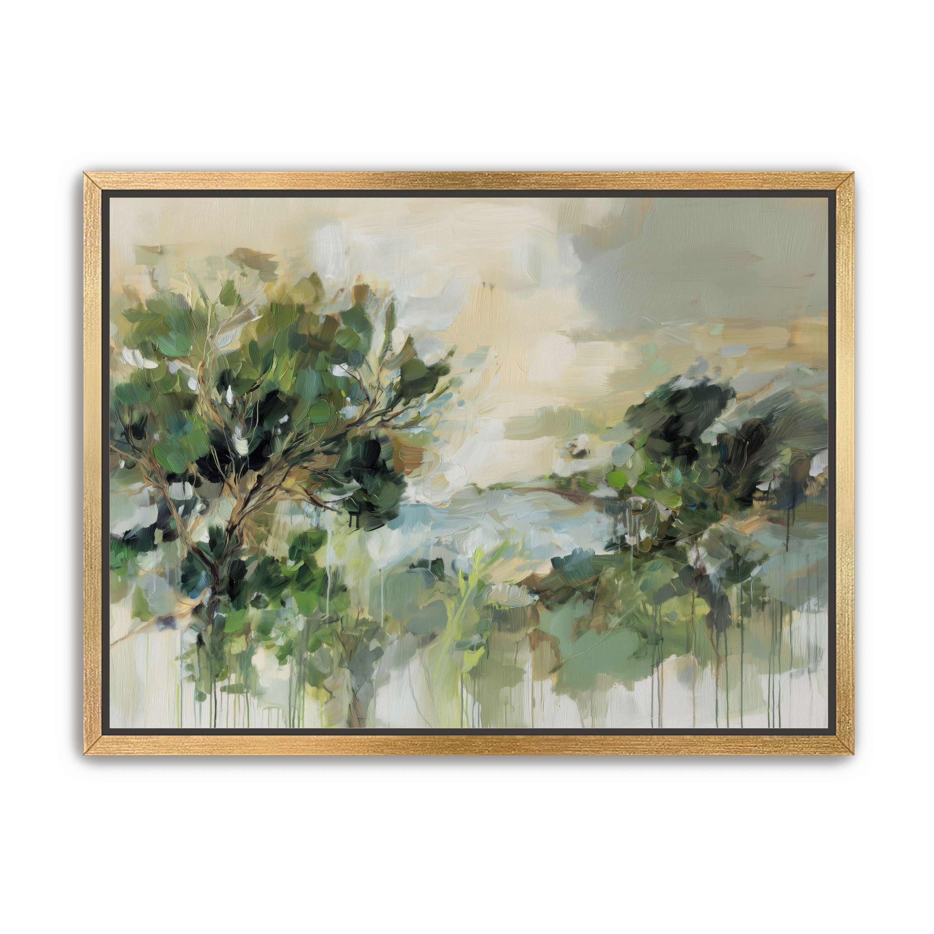 Hillside Trees in Loose Paint