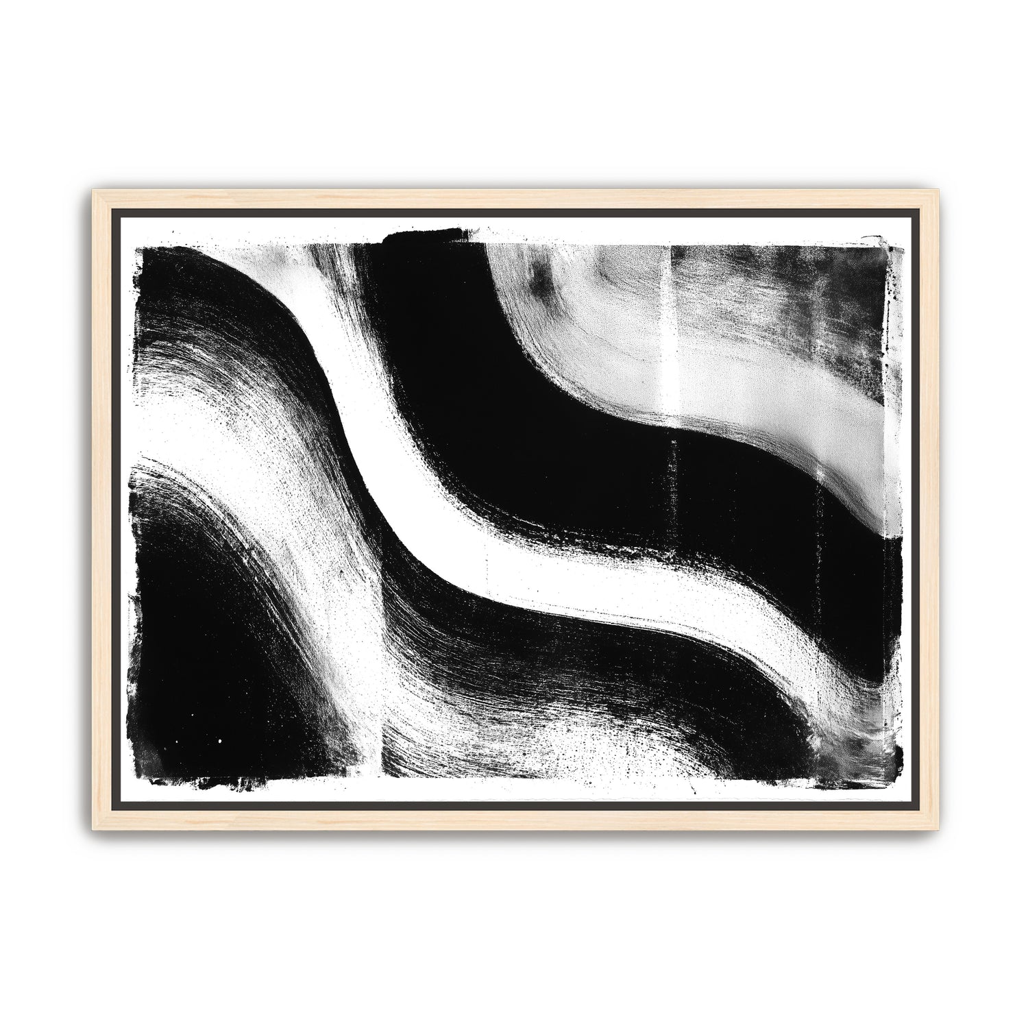 White cut through black