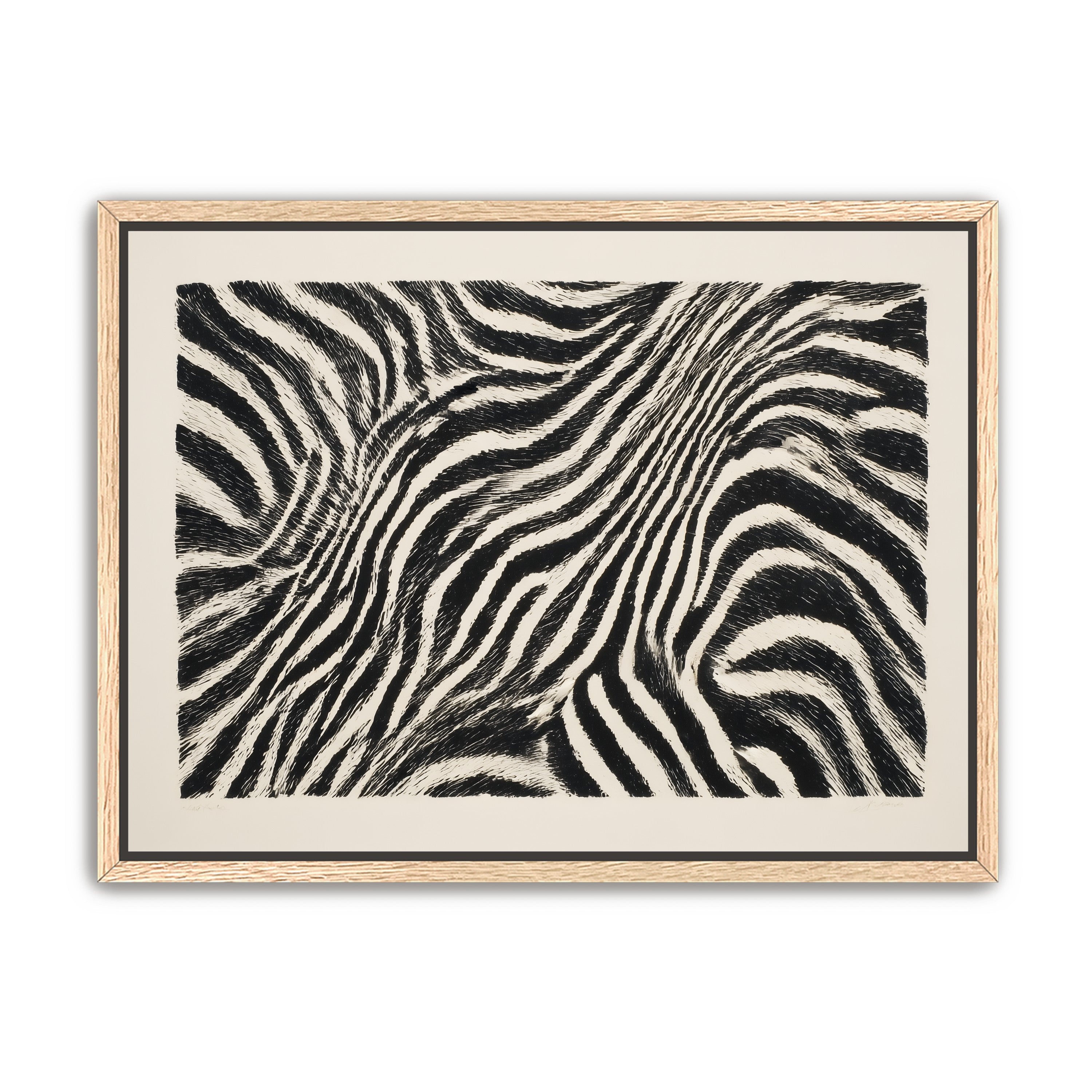 Zebra stripes across the frame