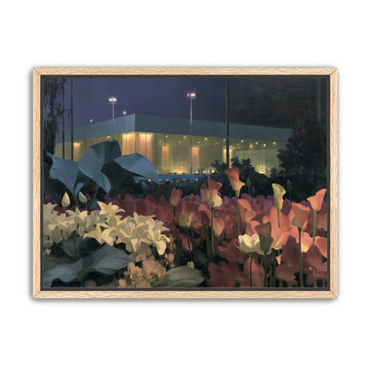 Calla lilies by the glass hall