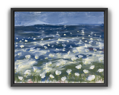 White flowers under blue sky