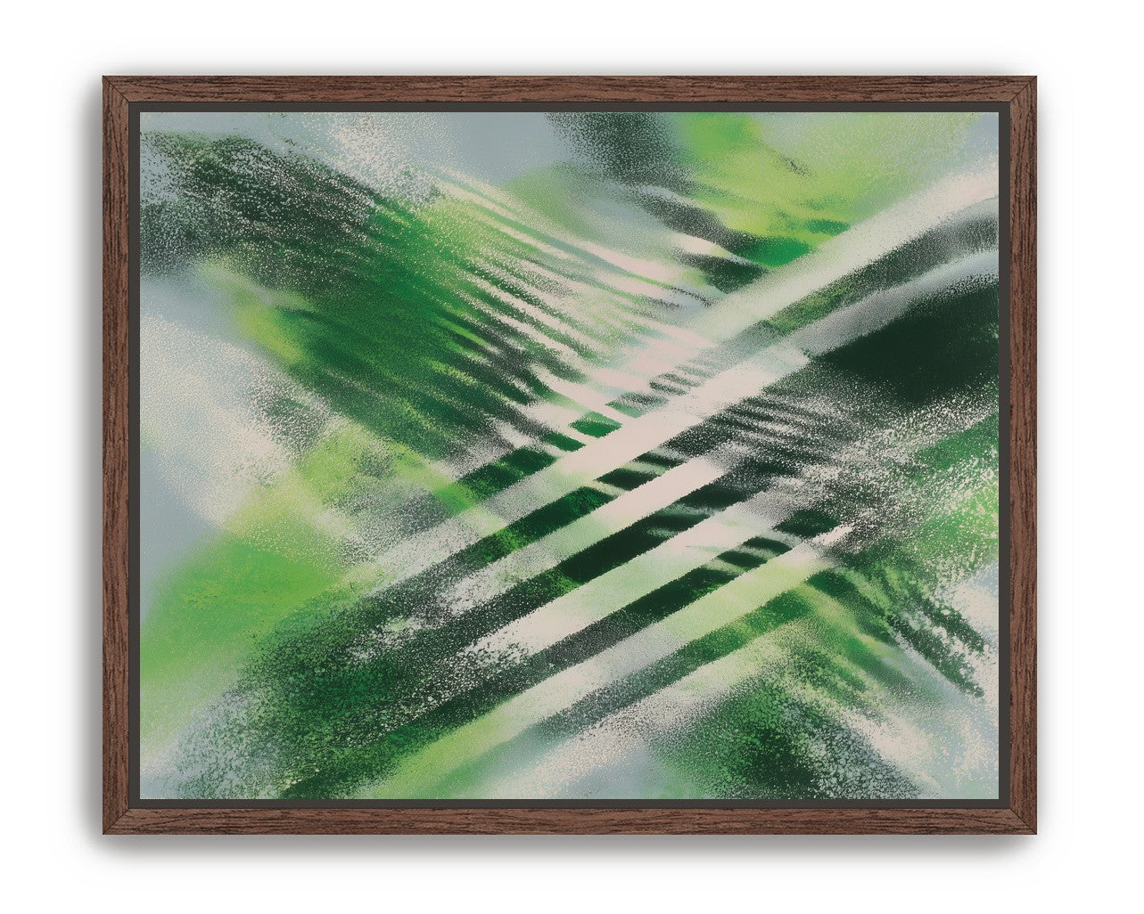 White X across green field