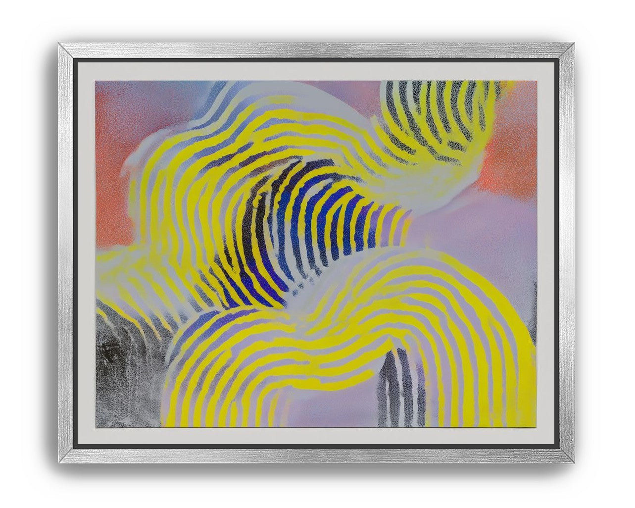 Yellow bends through violet