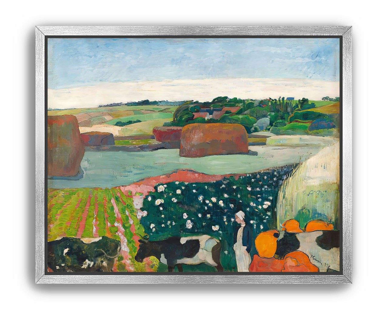 Haystacks in Brittany by Gauguin