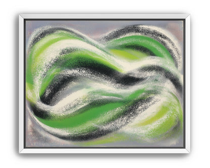 Green bands under white spray