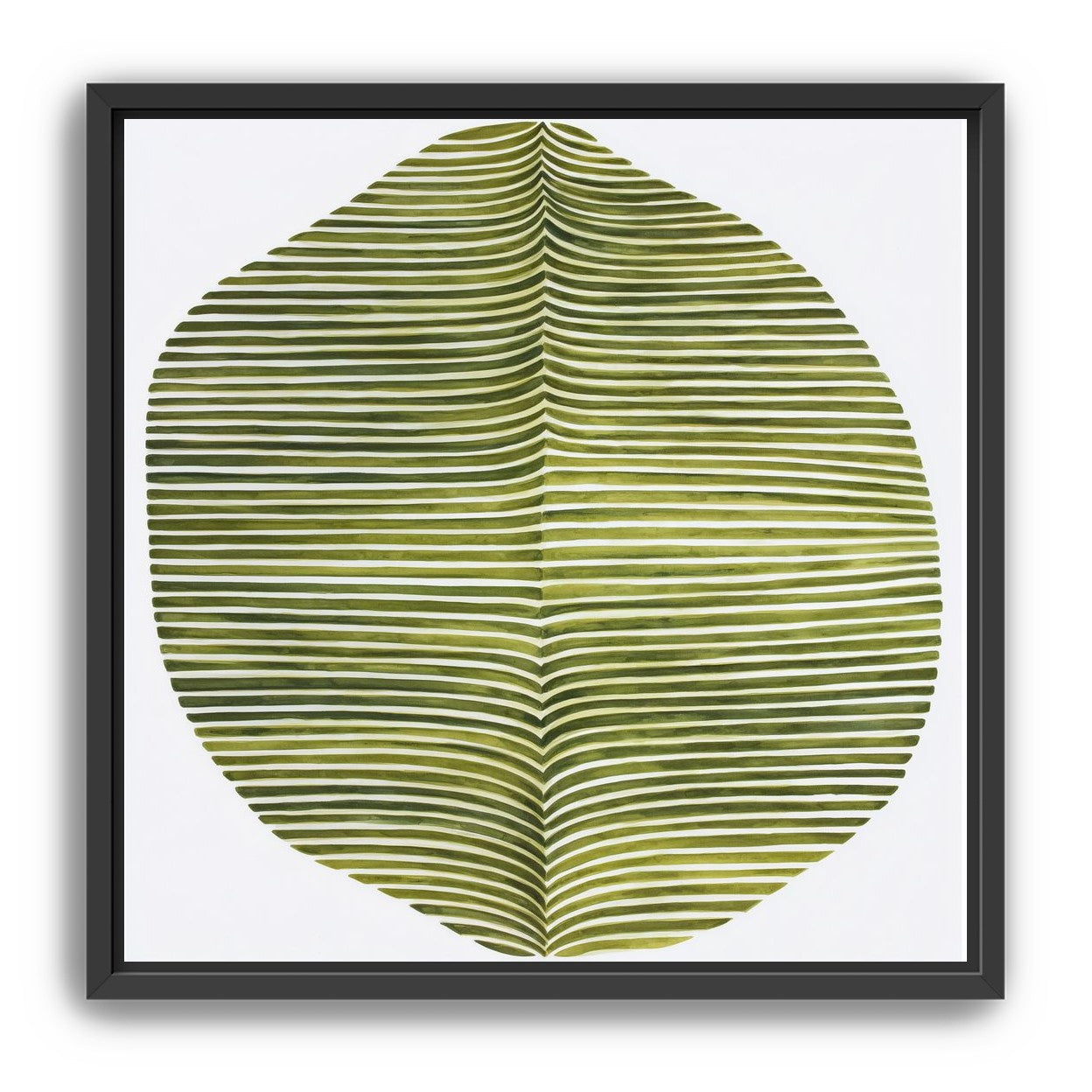 Dark green stripes crease inward