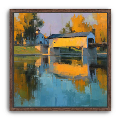 Covered Bridge In Fall