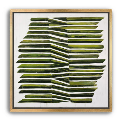 Olive bands with a crease