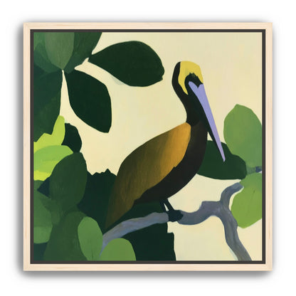 Long beak in green shade