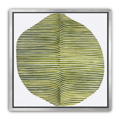 Dark green stripes crease inward