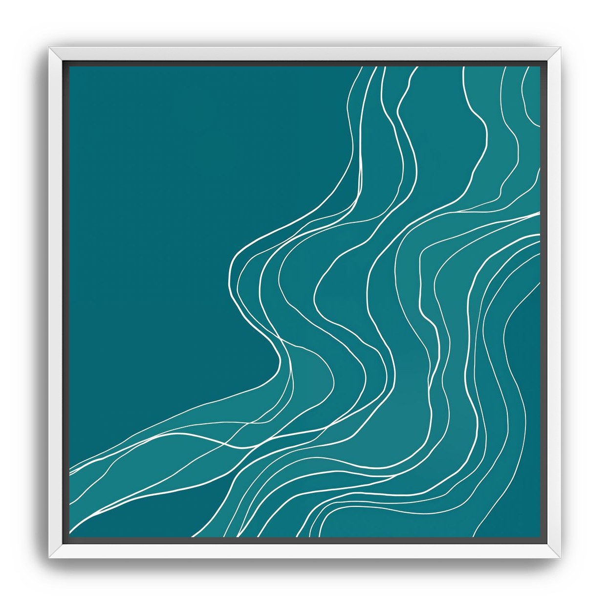 Ink Traced on Teal Surface