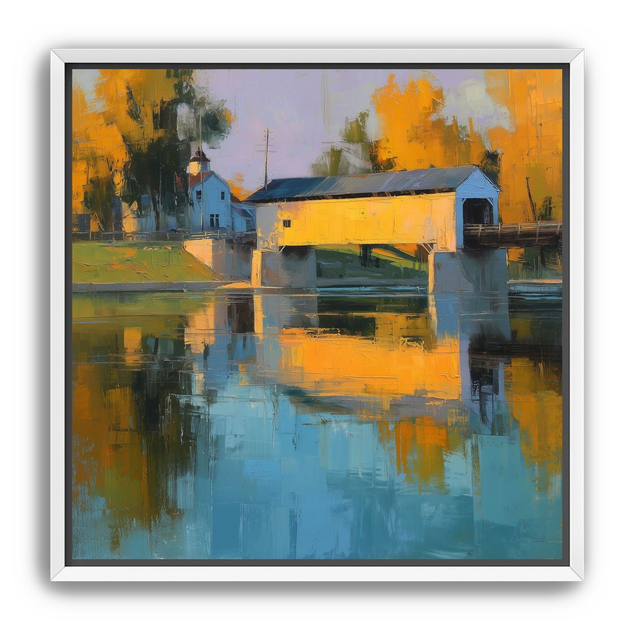 Covered Bridge In Fall