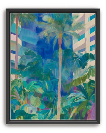 Palm shade between towers