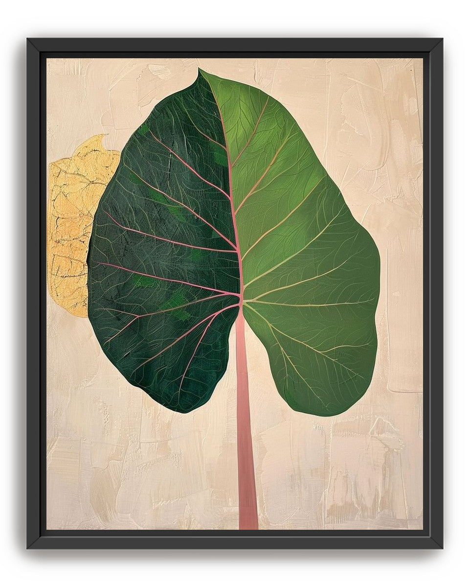 Split green leaf portrait