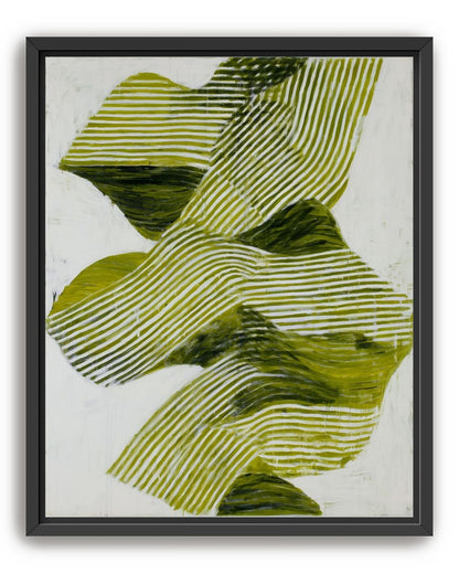 Olive stripes across white