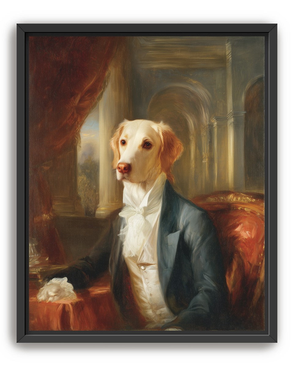 A dog in formal wear