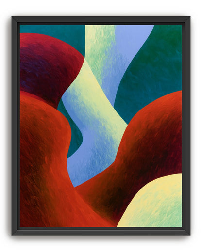 Curved bands in thick paint