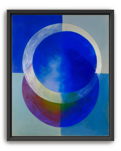 Pale arc across blue circle