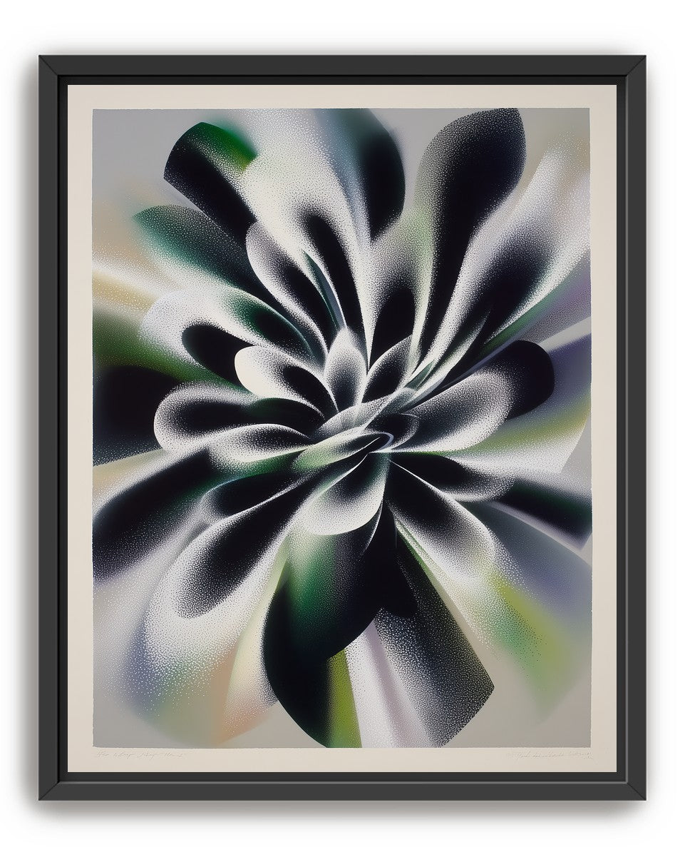 Speckled bloom in motion