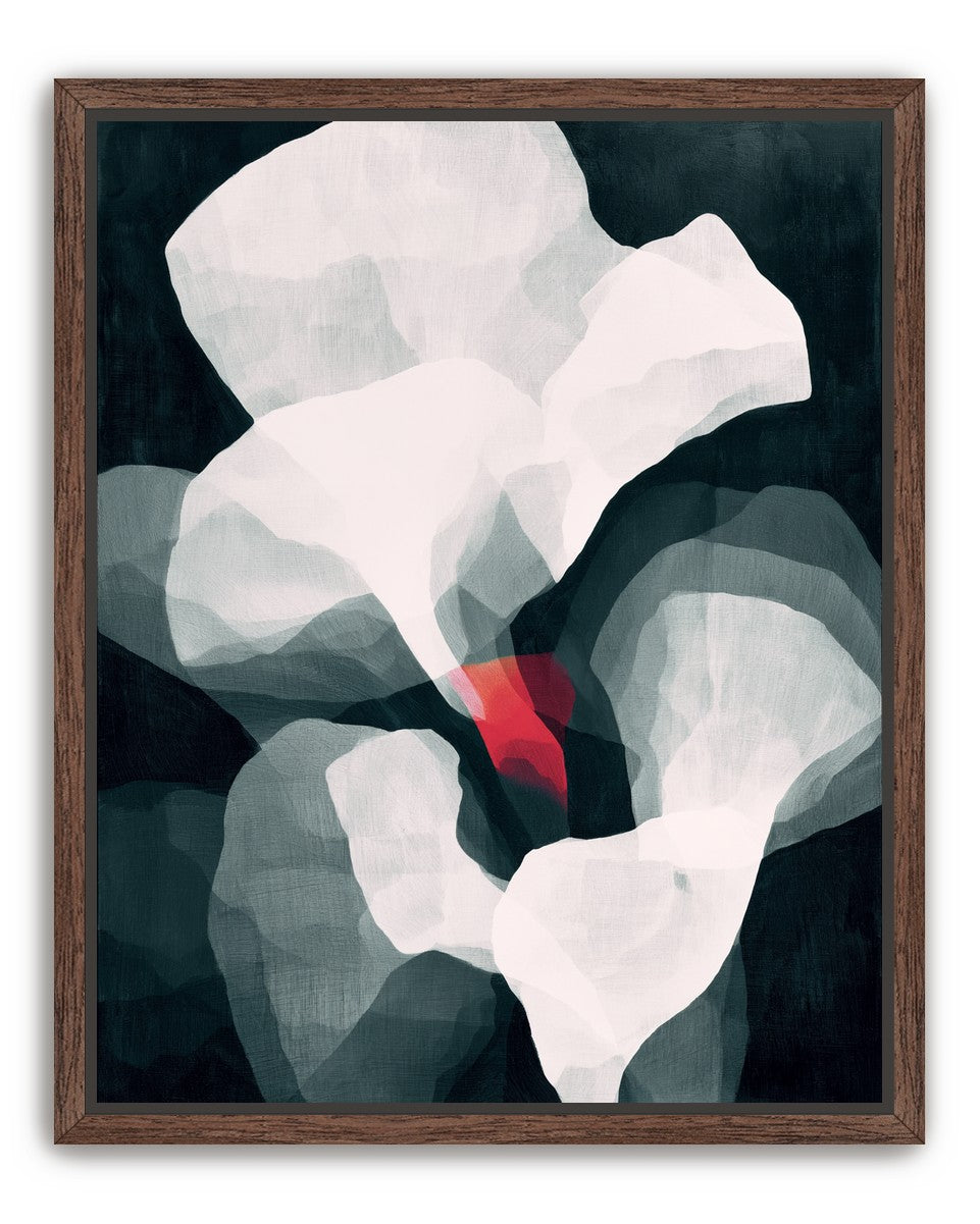 Red wedge among pale layers